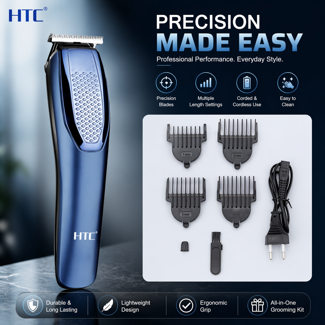 Professional Hair Clipper Trimmer for Men-HTC AT-(1210)